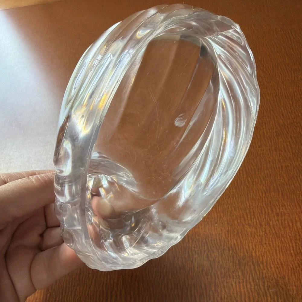 Vintage Swan Soap Dish 70's Kitsch Clear Plastic Lucite Trinket Holder